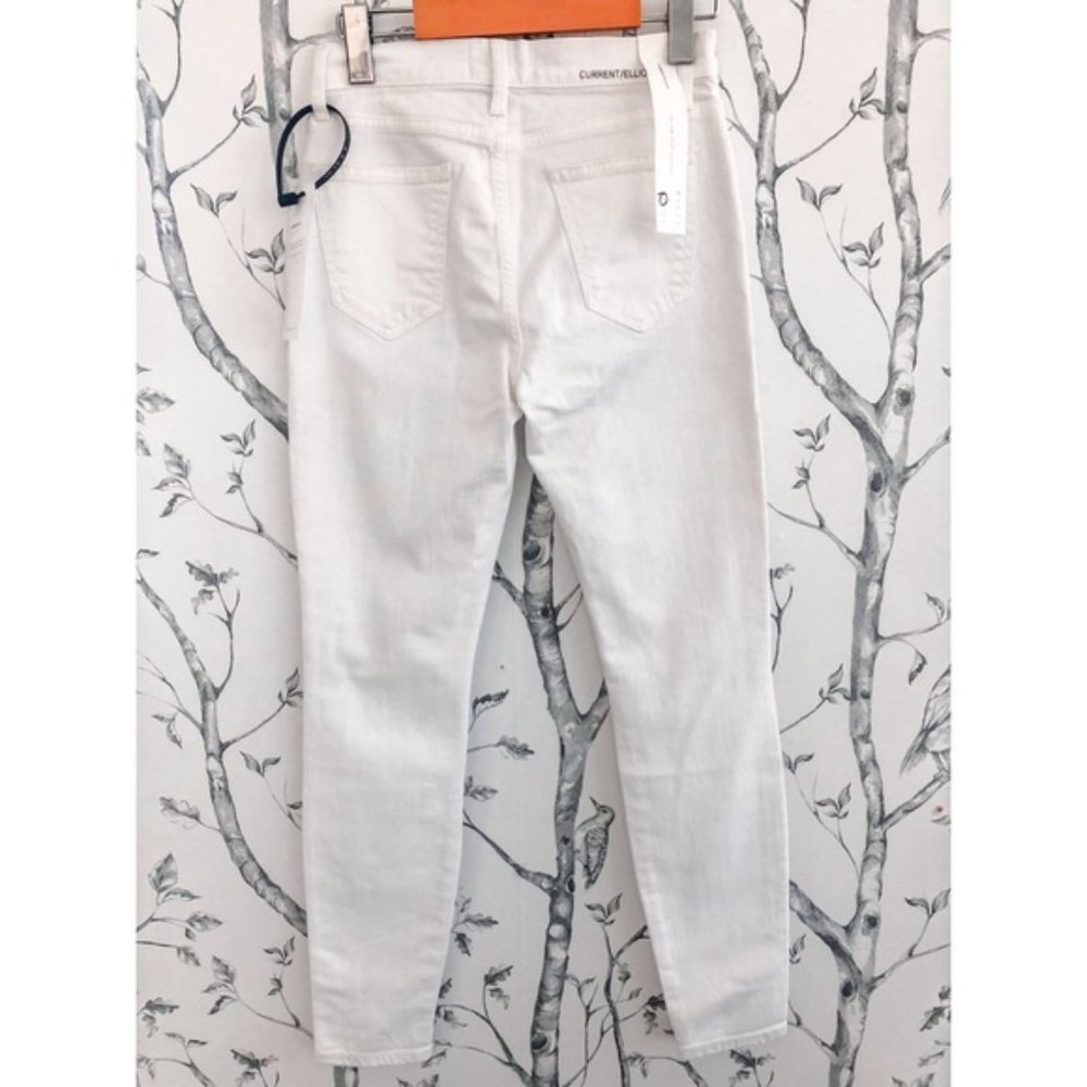 CURRENT ELLIOTT High Waist Stiletto White Jeans - Picture 6 of 6